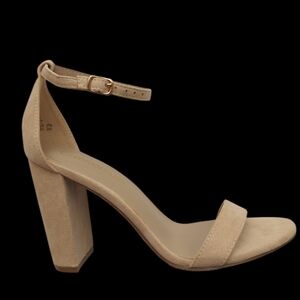 Dream Pairs Faux Suede Ankle Strap Stiletto High Heel Sandals 7.5 Tan